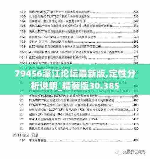 79456濠江论坛最新版,定性分析说明_精装版30.385