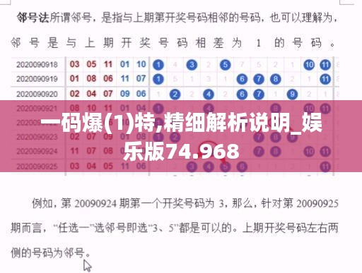 一码爆(1)特,精细解析说明_娱乐版74.968