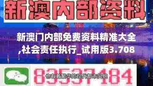 新澳门内部免费资料精准大全,社会责任执行_试用版3.708