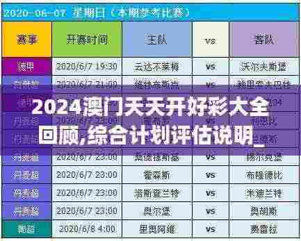 2024澳门天天开好彩大全回顾,综合计划评估说明_SE版1.542
