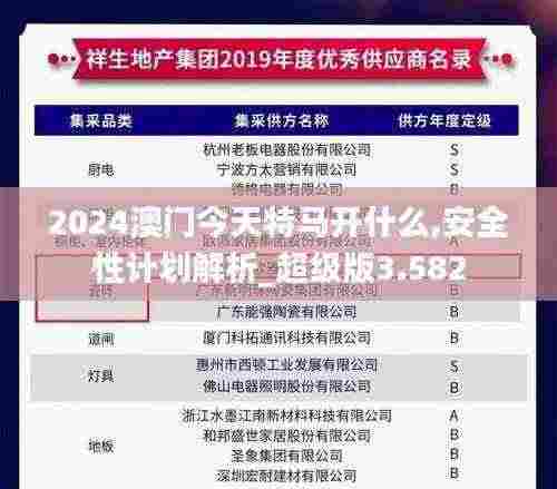 2024澳门今天特马开什么,安全性计划解析_超级版3.582