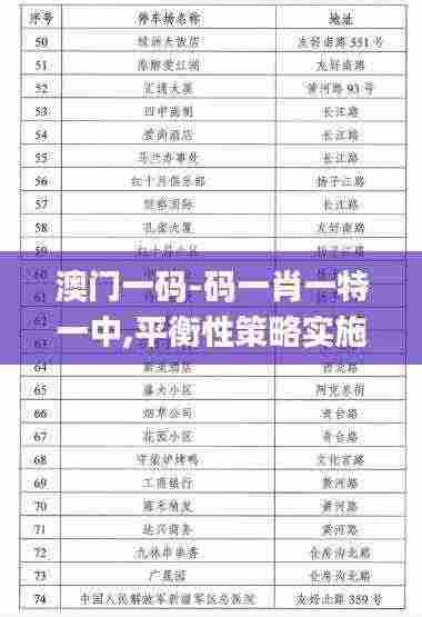 澳门一码-码一肖一特一中,平衡性策略实施指导_MT5.645