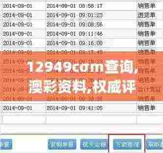 12949cσm查询,澳彩资料,权威评估解析_S9.701