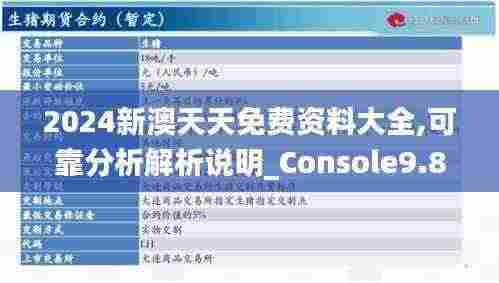 2024新澳天天免费资料大全,可靠分析解析说明_Console9.859