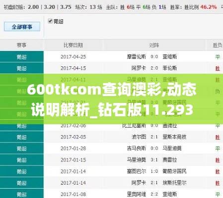 600tkcom查询澳彩,动态说明解析_钻石版11.293