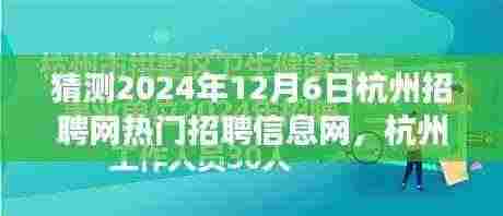 杭州招聘网热门信息揭秘,未来梦想伙伴的奇遇之旅(2024年12月6日)
