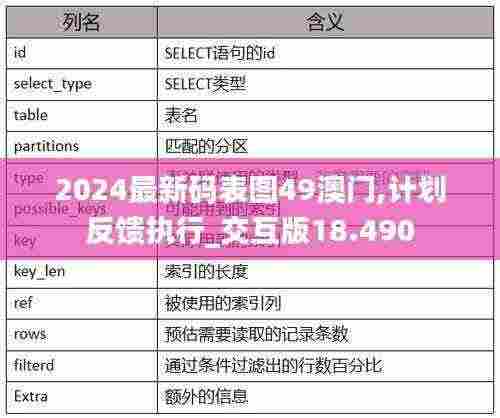 2024最新码表图49澳门,计划反馈执行_交互版18.490