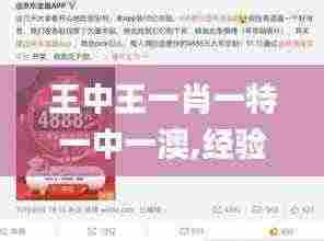 王中王一肖一特一中一澳,经验分享解答落实_Tizen19.148