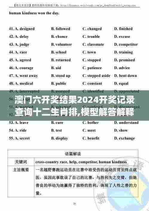 澳门六开奖结果2024开奖记录查询十二生肖排,模型解答解释落实_交互版15.859