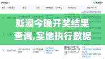 新澳今晚开奖结果查询,实地执行数据分析_Tizen14.418