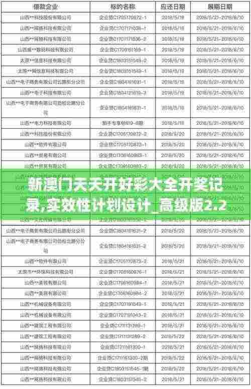 新澳门天天开好彩大全开奖记录,实效性计划设计_高级版2.220