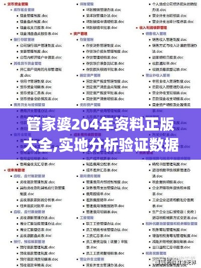 管家婆204年资料正版大全,实地分析验证数据_XT2.911