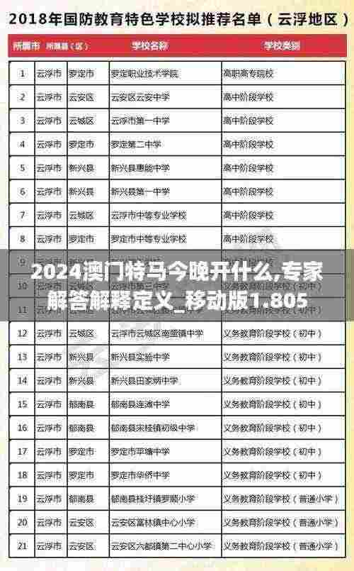 2024澳门特马今晚开什么,专家解答解释定义_移动版1.805