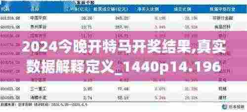 2024今晚开特马开奖结果,真实数据解释定义_1440p14.196