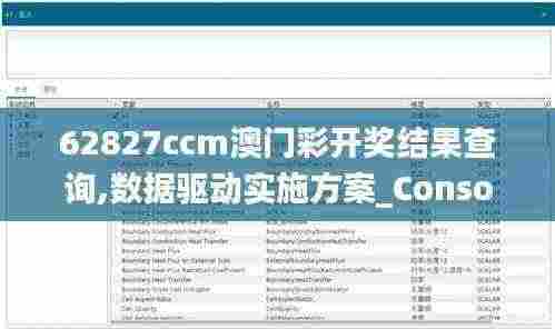62827ccm澳门彩开奖结果查询,数据驱动实施方案_Console5.945