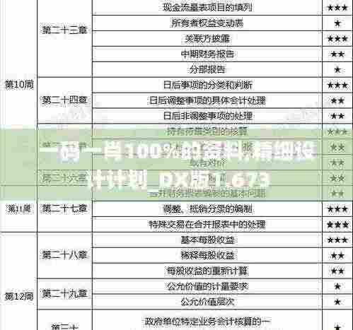 一码一肖100%的资料,精细设计计划_DX版1.673