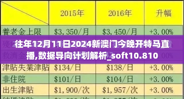 往年12月11日2024新澳门今晚开特马直播,数据导向计划解析_soft10.810