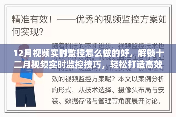 十二月视频实时监控技巧大揭秘,高效监控体系的打造与实现!