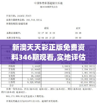新澳天天彩正版免费资料346期观看,实地评估解析说明_Z4.199