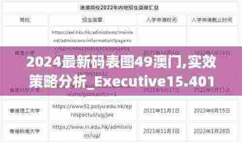 2024最新码表图49澳门,实效策略分析_Executive15.401