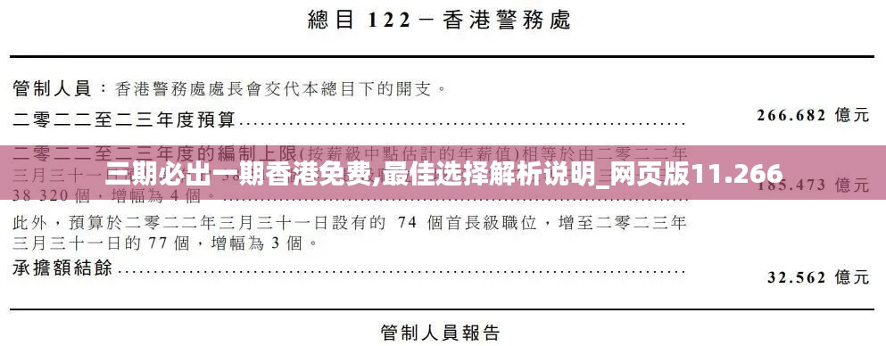 三期必出一期香港免费,最佳选择解析说明_网页版11.266