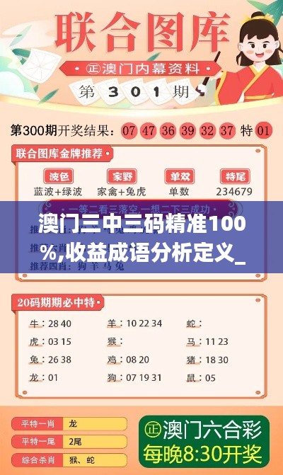 澳门三中三码精准100%,收益成语分析定义_纪念版6.168