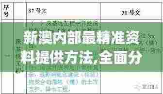 新澳内部最精准资料提供方法,全面分析解释定义_vShop3.983
