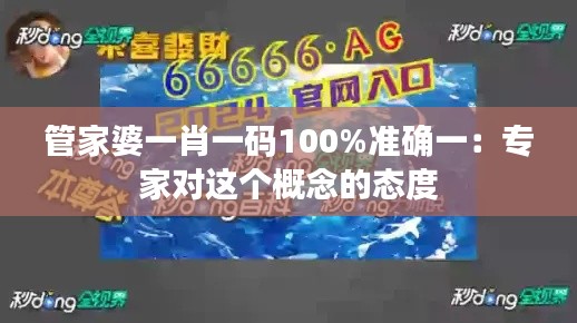 管家婆一肖一码100%准确一:专家对这个概念的态度