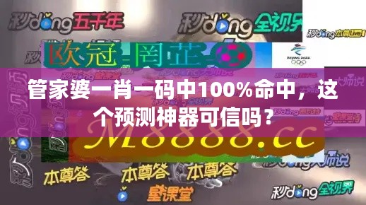 管家婆一肖一码中100%命中,这个预测神器可信吗?