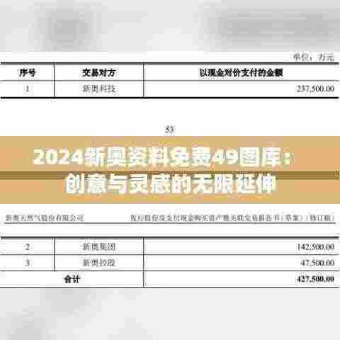 2024新奥资料免费49图库: 创意与灵感的无限延伸