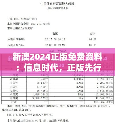 新澳2024正版免费资料:信息时代,正版先行