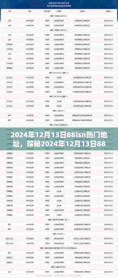 探秘特色小店,揭秘2024年12月13日88lsn热门小巷的独特风情