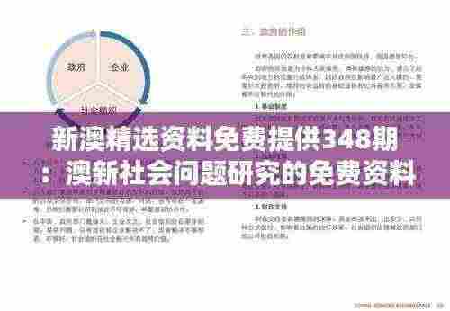 新澳精选资料免费提供348期:澳新社会问题研究的免费资料集