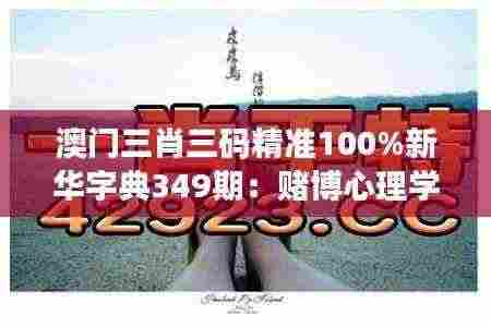 澳门三肖三码精准100%新华字典349期:赌博心理学与澳门文化解析