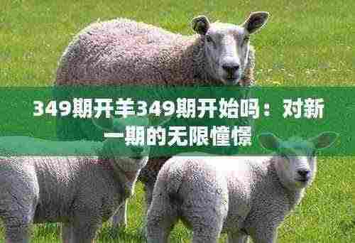 349期开羊349期开始吗:对新一期的无限憧憬