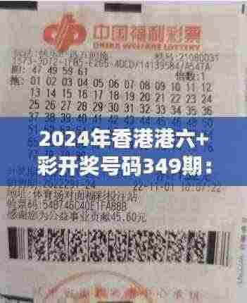 2024年香港港六+彩开奖号码349期:理性投注,享受游戏的乐趣