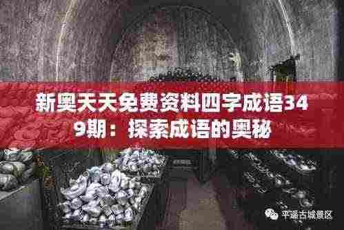 新奥天天免费资料四字成语349期:探索成语的奥秘