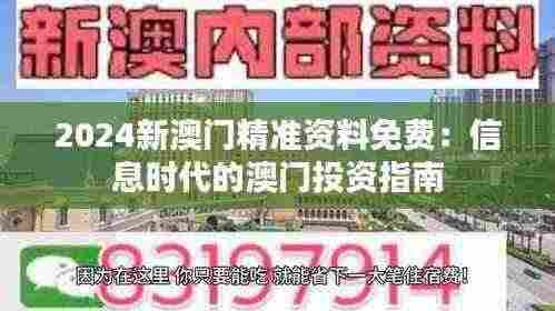 2024新澳门精准资料免费:信息时代的澳门投资指南