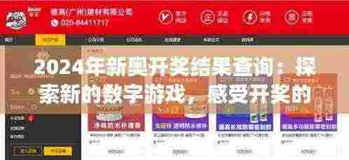2024年新奥开奖结果查询：探索新的数字游戏，感受开奖的激动时刻