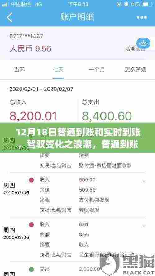 驾驭变化浪潮,普通到账与实时到账的励志启示与成长之路