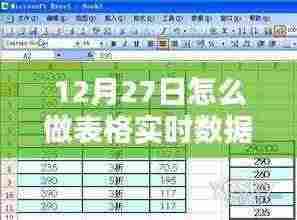 12月27日表格实时数据分析操作指南
