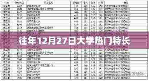 往年12月27日大学热门特长盘点