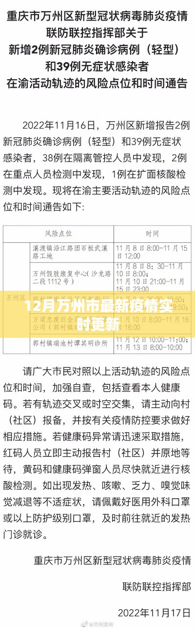 万州市最新疫情实时更新通知
