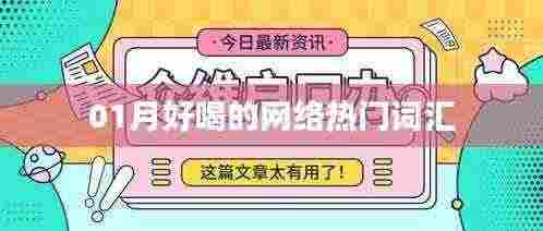 最新热门网络词汇大盘点,一月精选好喝词汇推荐