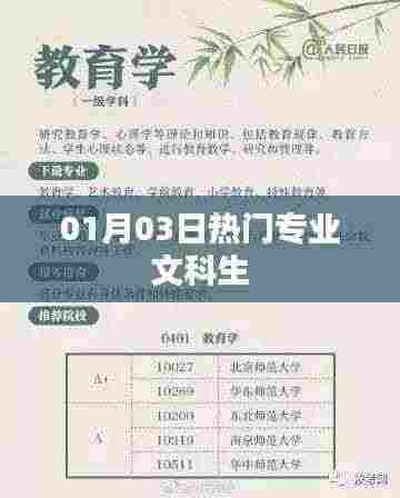 热门文科专业动态,01月03日最新资讯