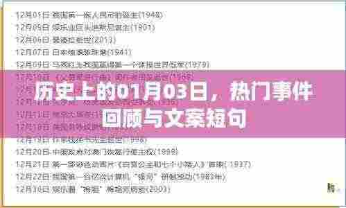 历史一月三日热门事件回顾