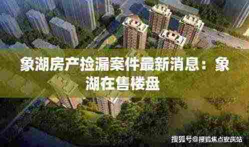 象湖房产捡漏案件最新消息：象湖在售楼盘 