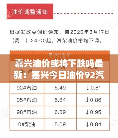 嘉兴油价或将下跌吗最新:嘉兴今日油价92汽油价格
