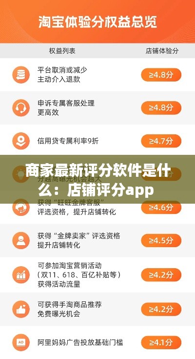 商家最新评分软件是什么:店铺评分app