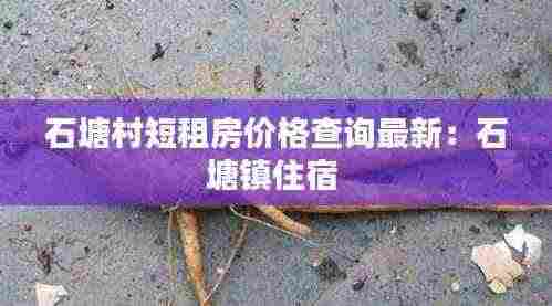 石塘村短租房价格查询最新:石塘镇住宿